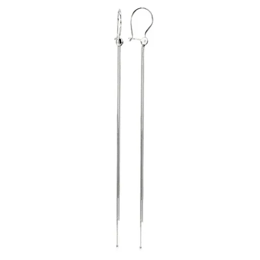 10K White Gold Dangle Earrings