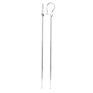 10K White Gold Dangle Earrings