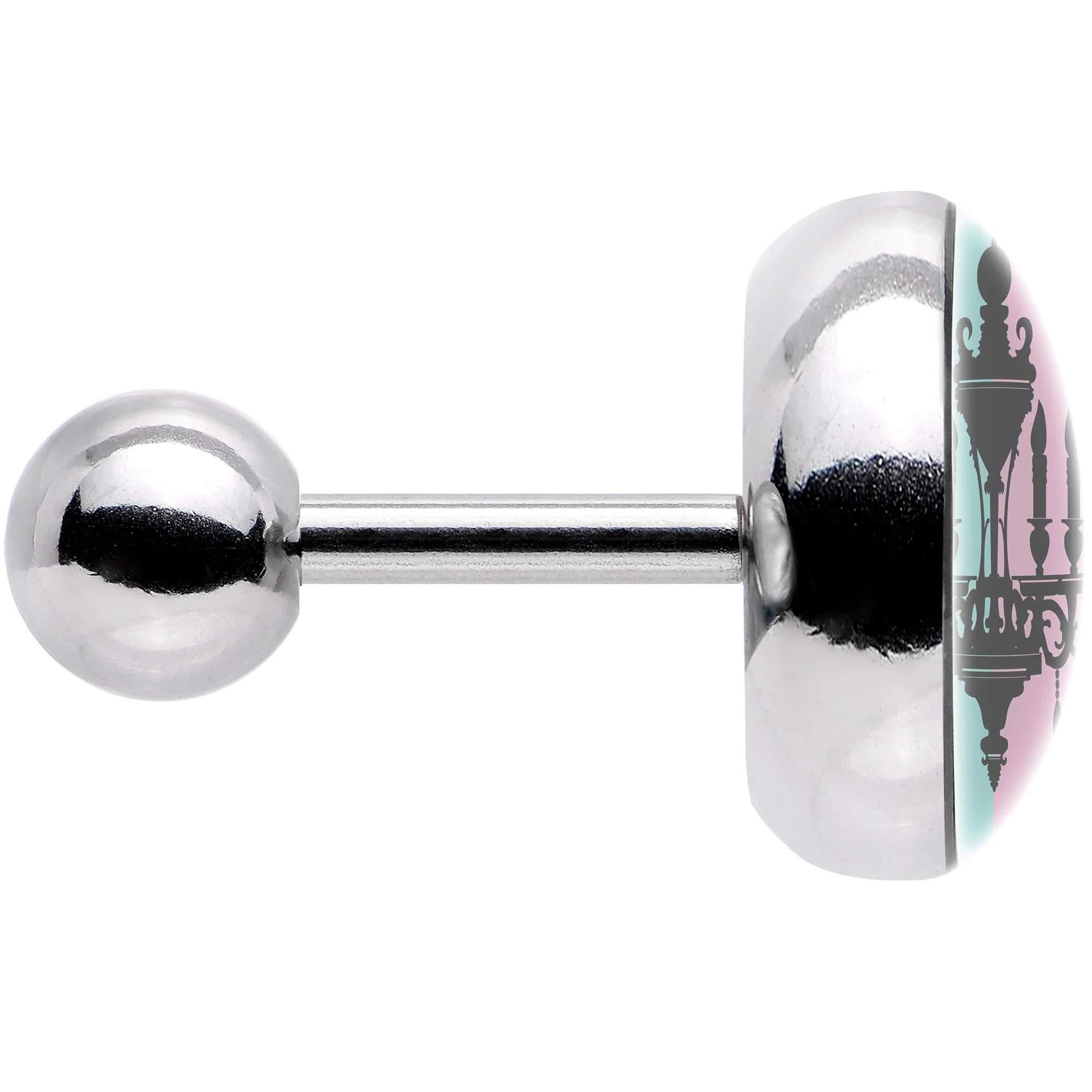 16 Gauge 1/4 Blue Pink Split Chandelier Tragus Cartilage Earring