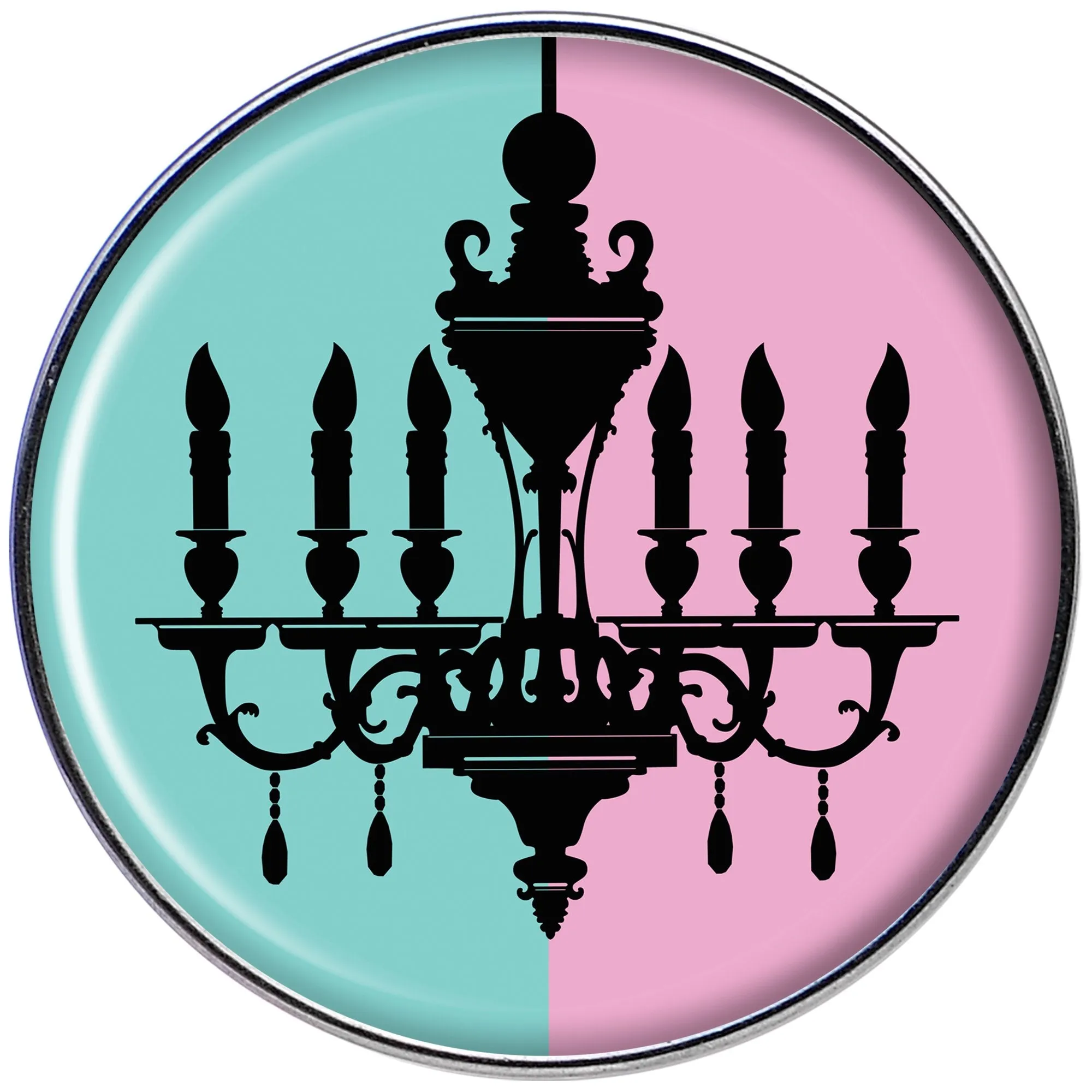 16 Gauge 1/4 Blue Pink Split Chandelier Tragus Cartilage Earring