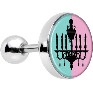 16 Gauge 1/4 Blue Pink Split Chandelier Tragus Cartilage Earring