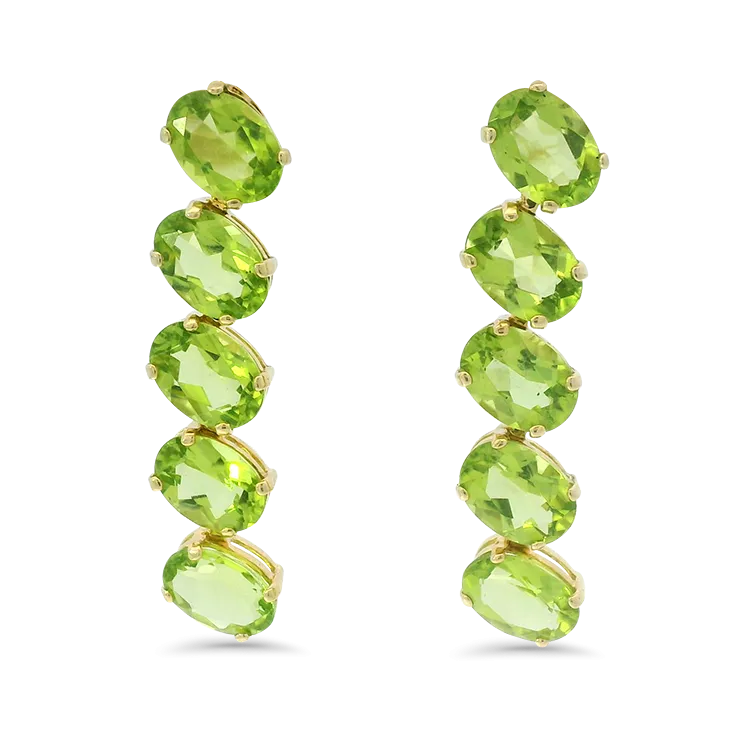 1870 Collection 14k Yellow Gold Peridot Dangle Earring