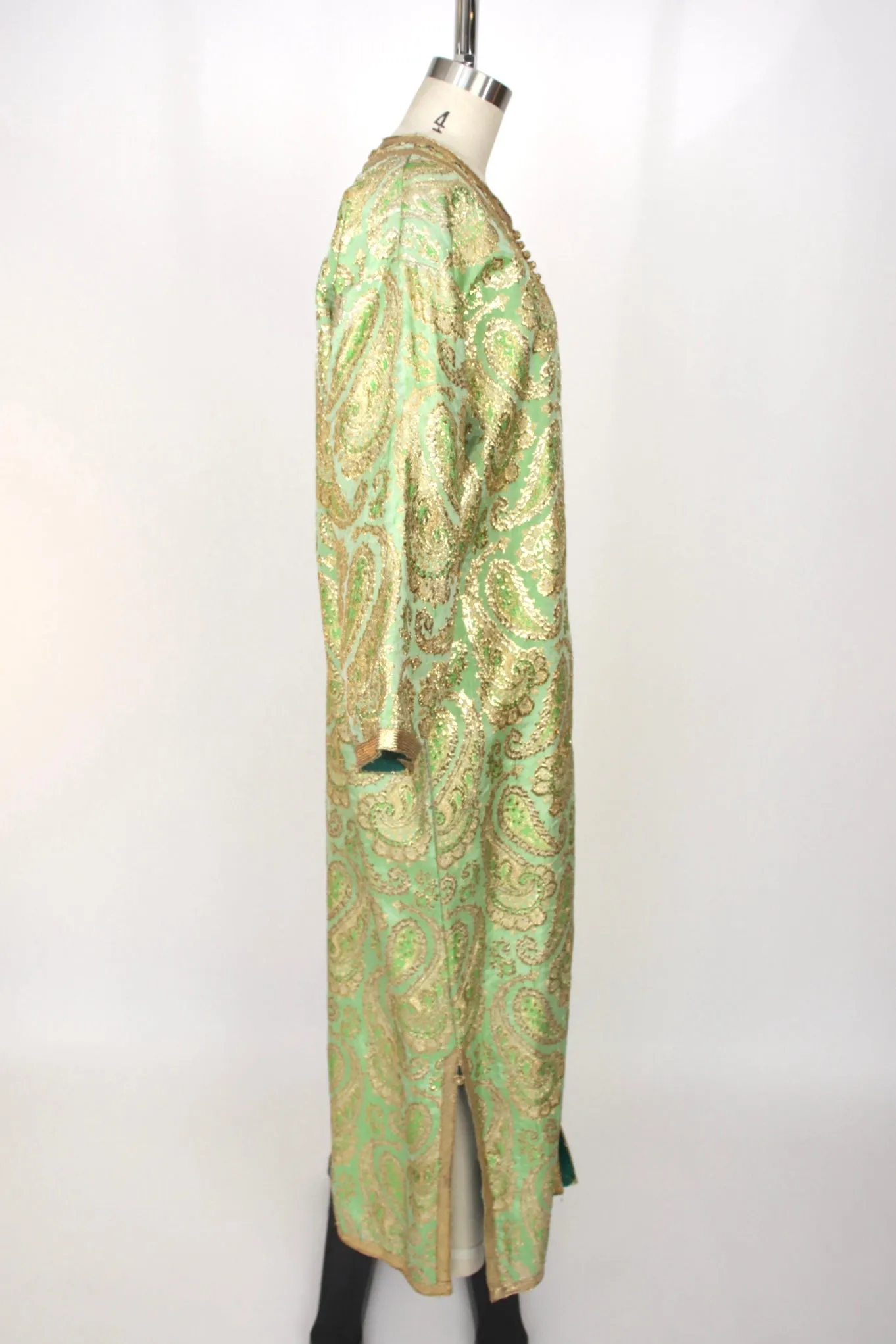 1970s Metallic Paisley Caftan