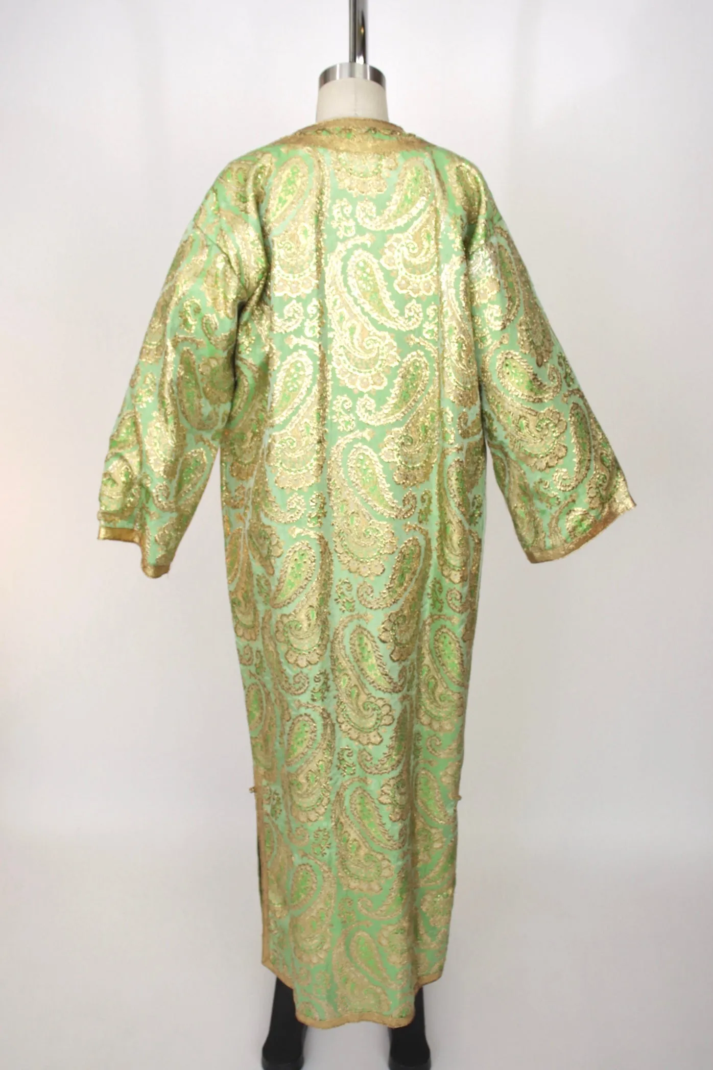 1970s Metallic Paisley Caftan