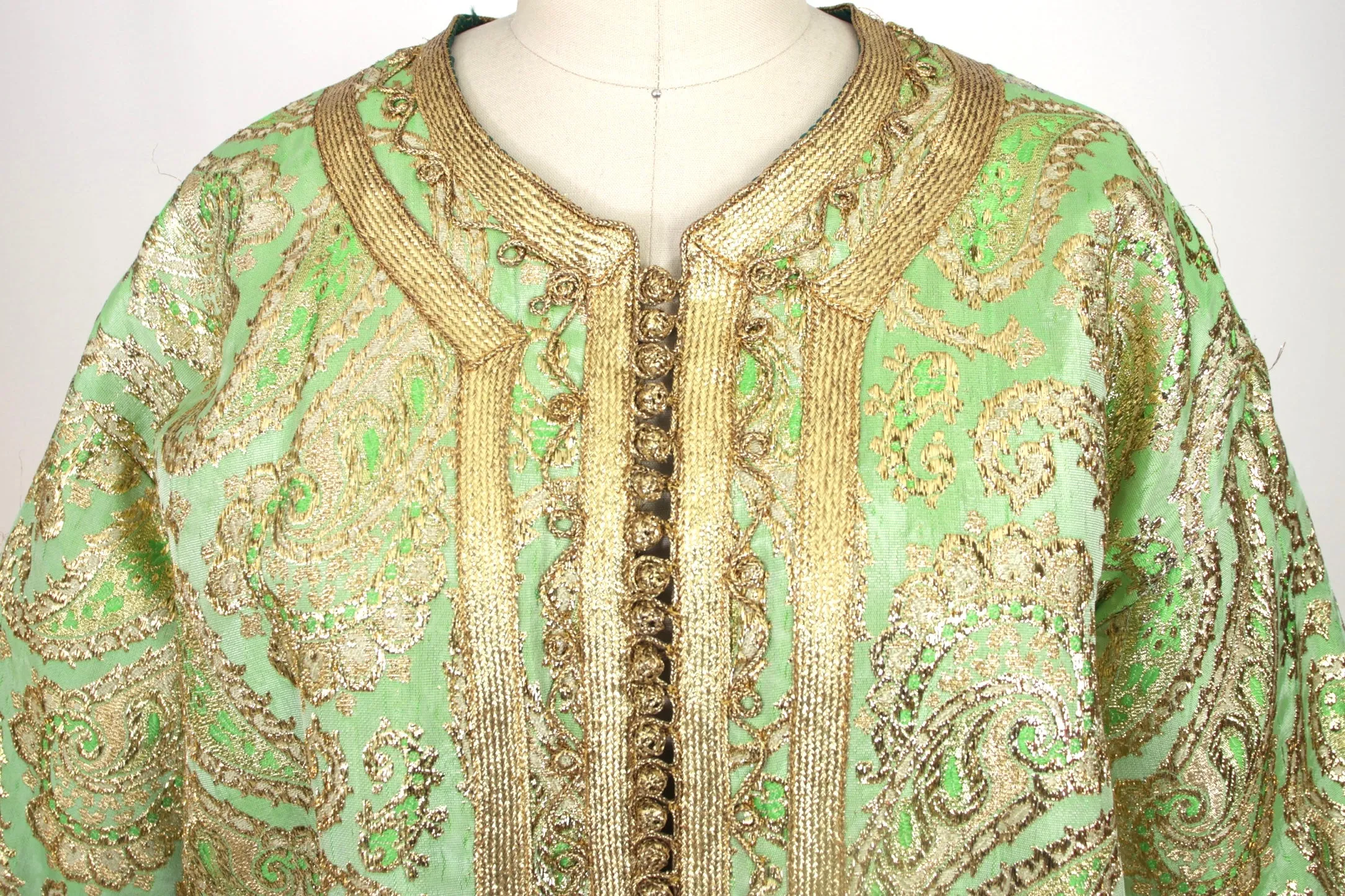 1970s Metallic Paisley Caftan
