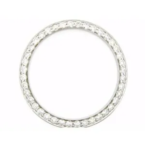 2 Carats Custom Round Mined Diamond Bezel To Fit Rolex Date Watch 34 mm