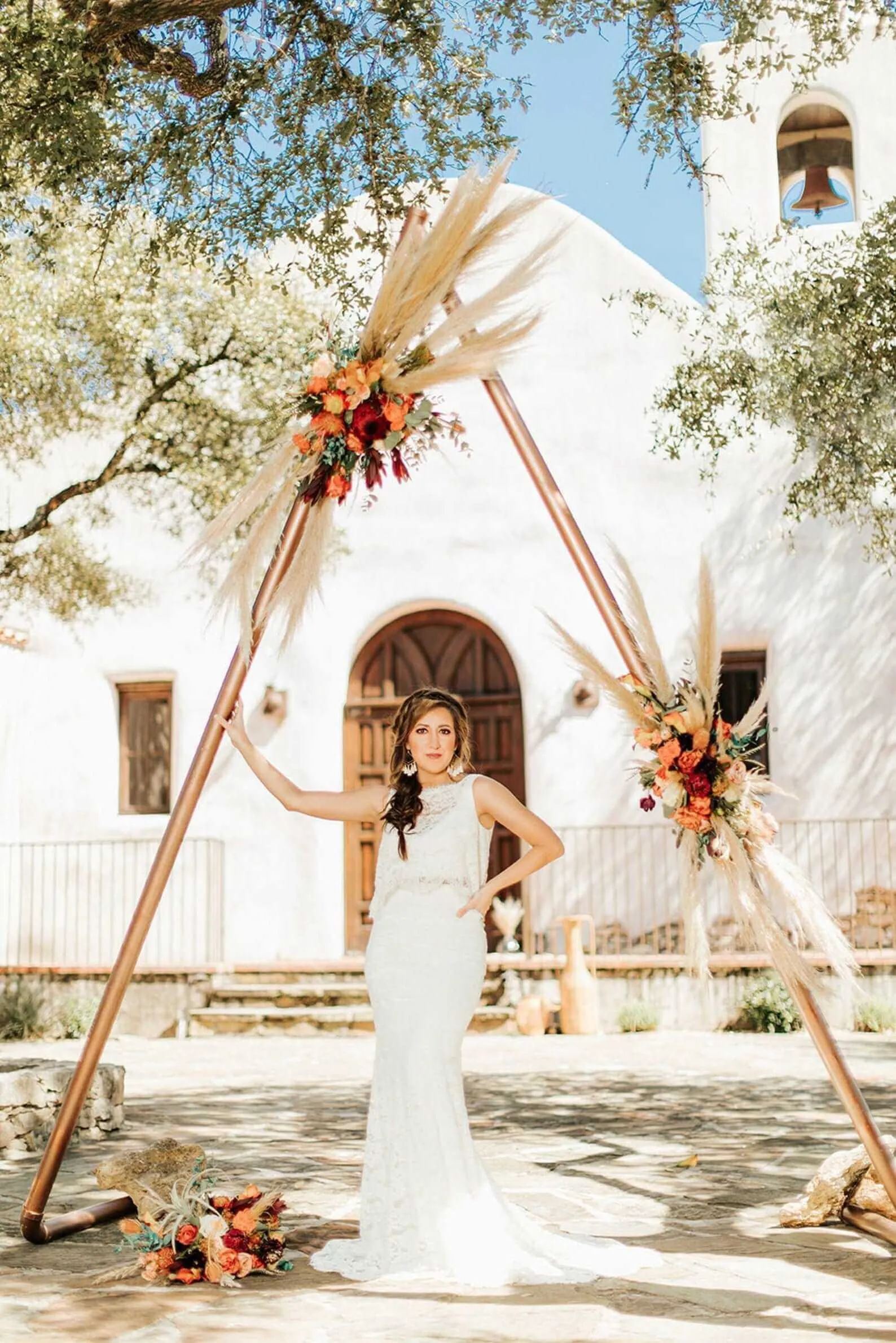 2 Piece Boho Style Lace Fit & Flare Wedding Dress | Hadley