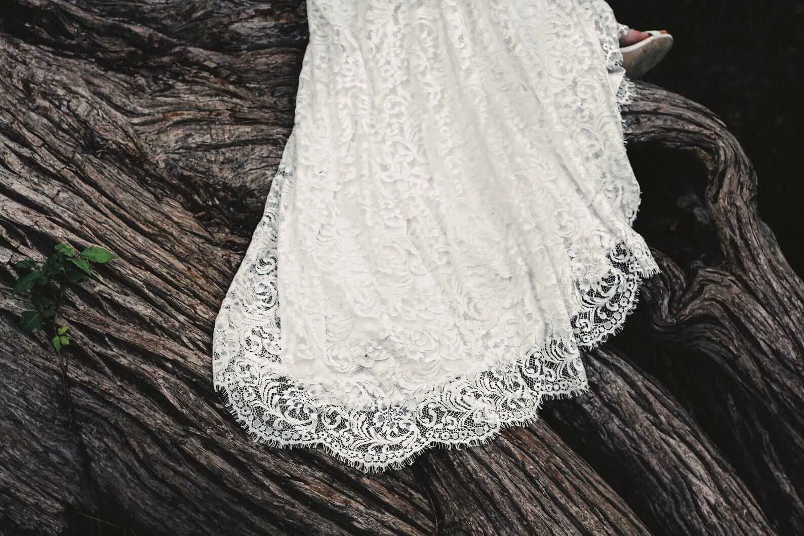 2 Piece Boho Style Lace Fit & Flare Wedding Dress | Hadley