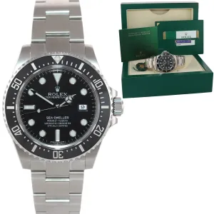 2017 PAPERS Unpolished Rolex Sea-Dweller Black Ceramic 116600 Steel SDK Watch