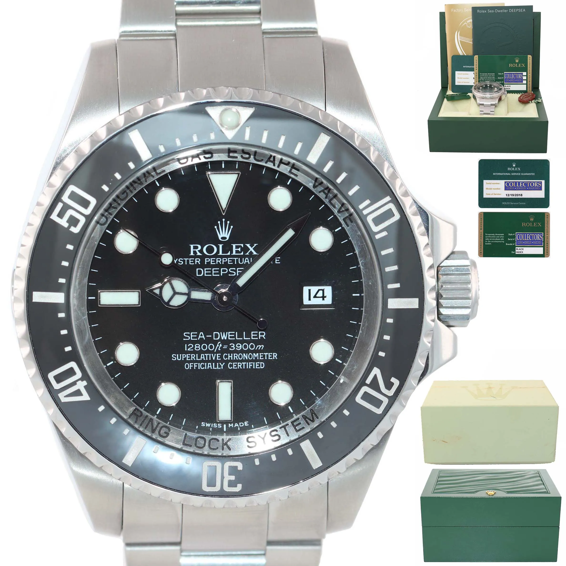 2017 SERVICED & PAPERS Rolex Deepsea Sea-Dweller 116660 Steel Dive Watch Box