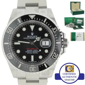 2018 PAPERS MK1 Rolex Sea-Dweller RED Black Ceramic 126600 Steel 43mm Watch Box