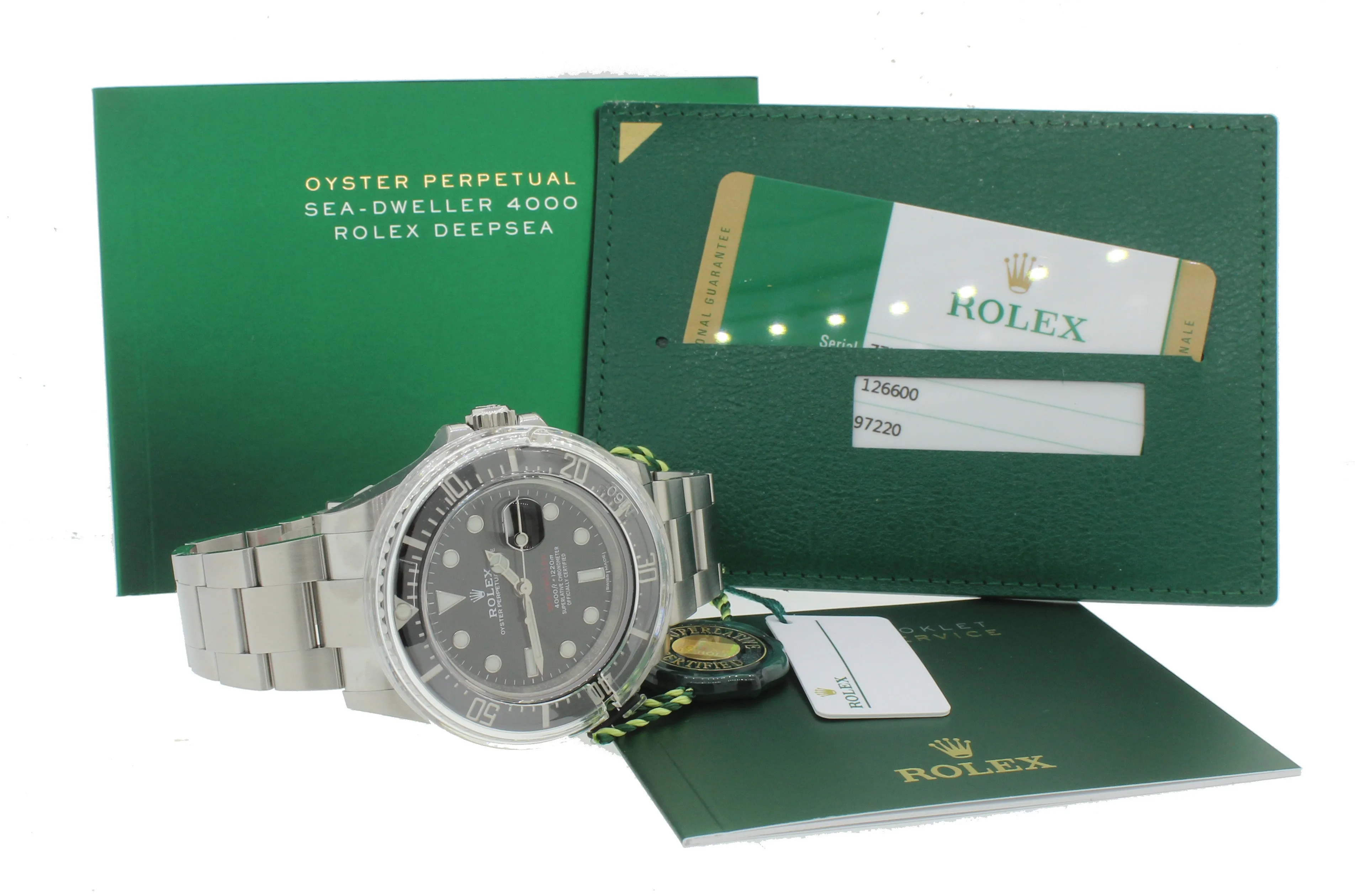 2018 PAPERS MK1 Rolex Sea-Dweller RED Black Ceramic 126600 Steel 43mm Watch Box