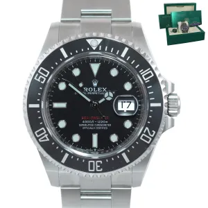 2019 MINT PAPERS Rolex Sea-Dweller RED Ceramic 126600 Steel 43mm Watch Box