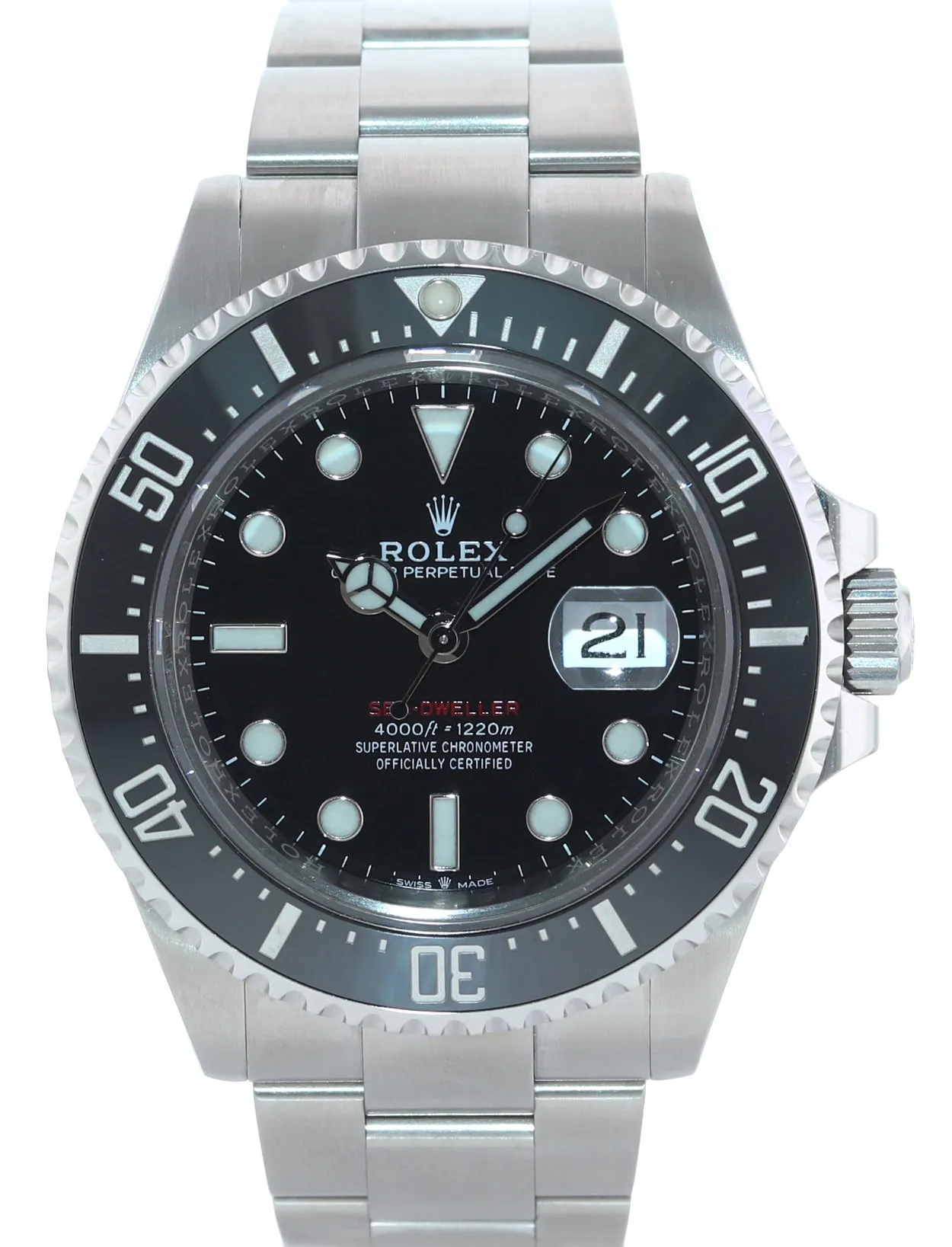 2019 PAPERS MK2 Rolex Sea-Dweller RED Ceramic 126600 Steel 43mm Watch Box