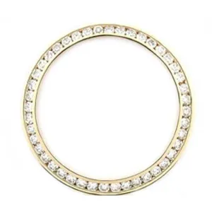 2.25 Ct Custom Mined Diamond Bezel To Fit Rolex Date Mens 34 Mm Watch