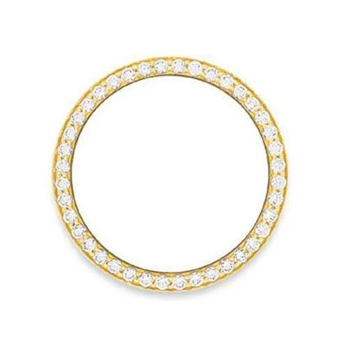 26 mm Custom Mined Diamond Bezel To Fit Rolex All Watch Models 1.25 Ct YG 14K