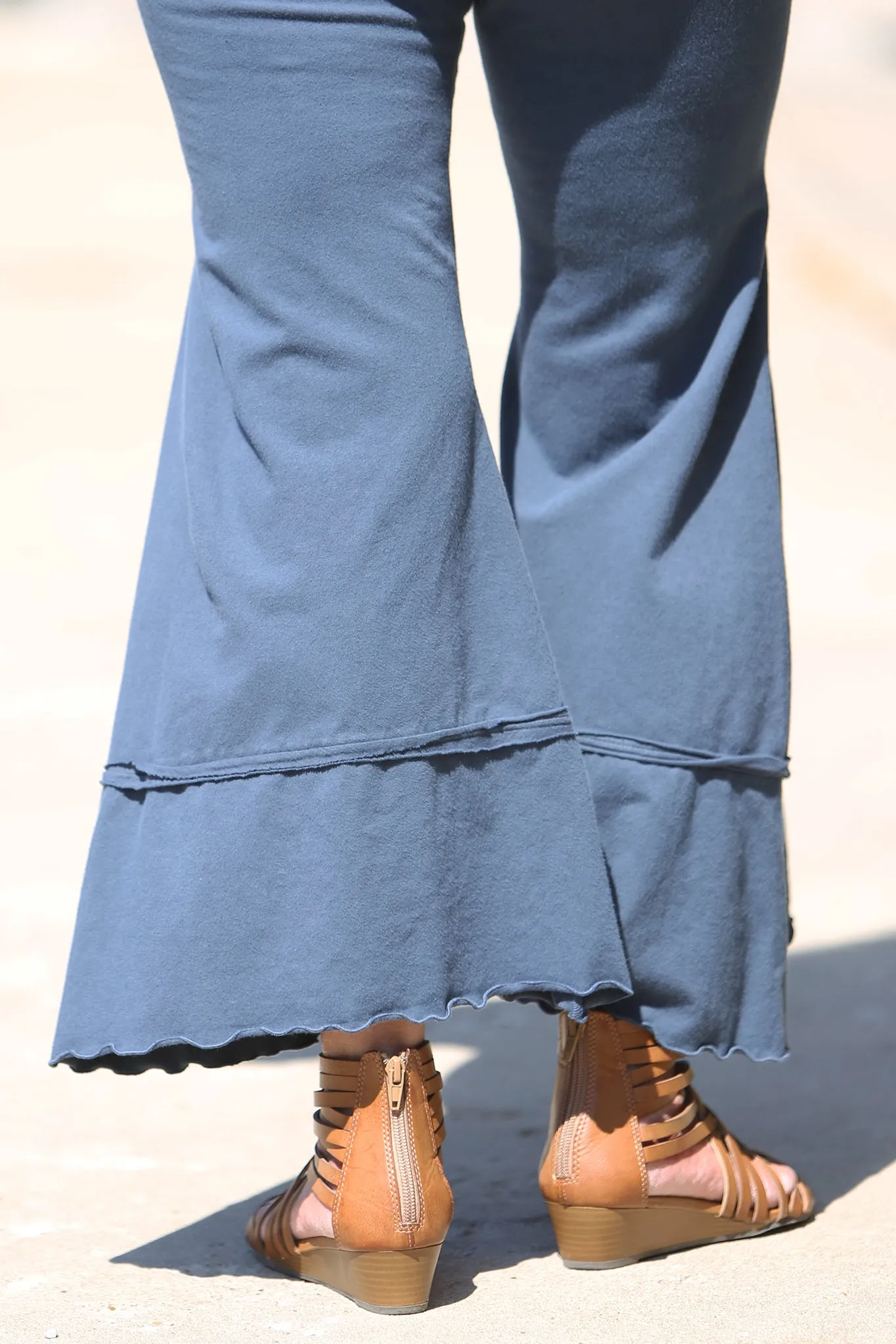 3251 Tiered Ray Pant Indigo-Unprinted