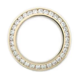 3.5 Ct. Round Custom Mined Diamond Bezel To Fit Rolex Date All Watch Models 34 Mm