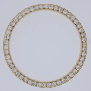 3.50 Carats Round Custom Mined Diamond Bezel To Fit Rolex Date 34 Mm All Watch Models
