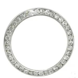 41 Mm 3.50 Carats Women Round Custom Mined Diamond Bezel To Fit Rolex Datejust Or Date