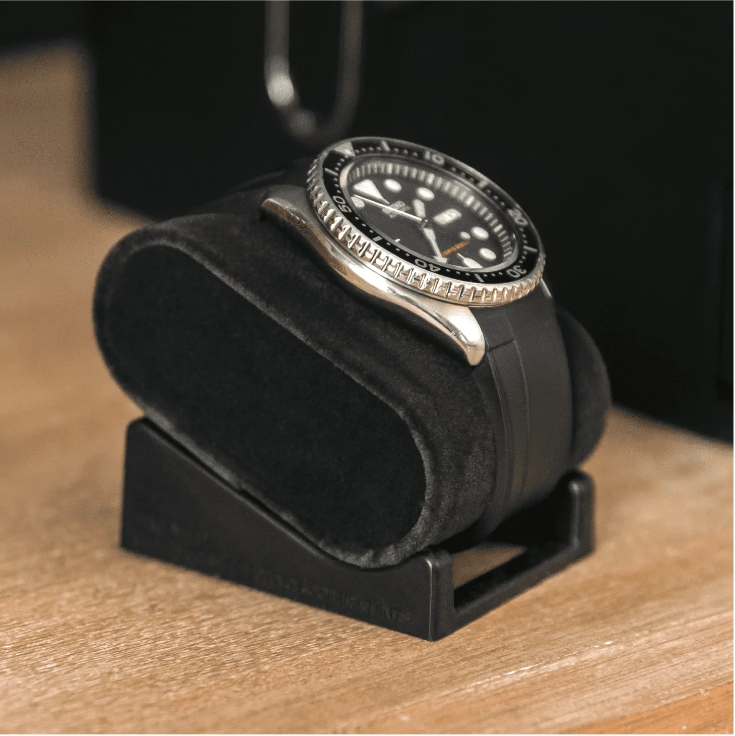 8-Slot Black Watch Storage Display Box with Velvet Lining and Glass Top