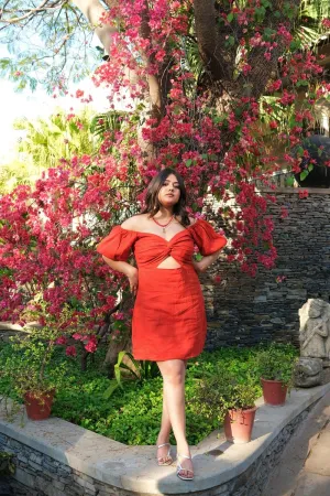 Adaah Mini Red Dress
