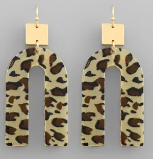 Amanda Acrylic Leopard Dangles