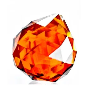 Amber Faceted Ball Prism Chandelier Crystals
