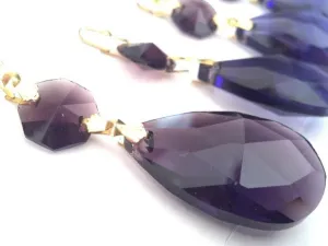 Amethyst Purple 38mm Teardrops Chandelier Crystals Ornaments Pack of 5