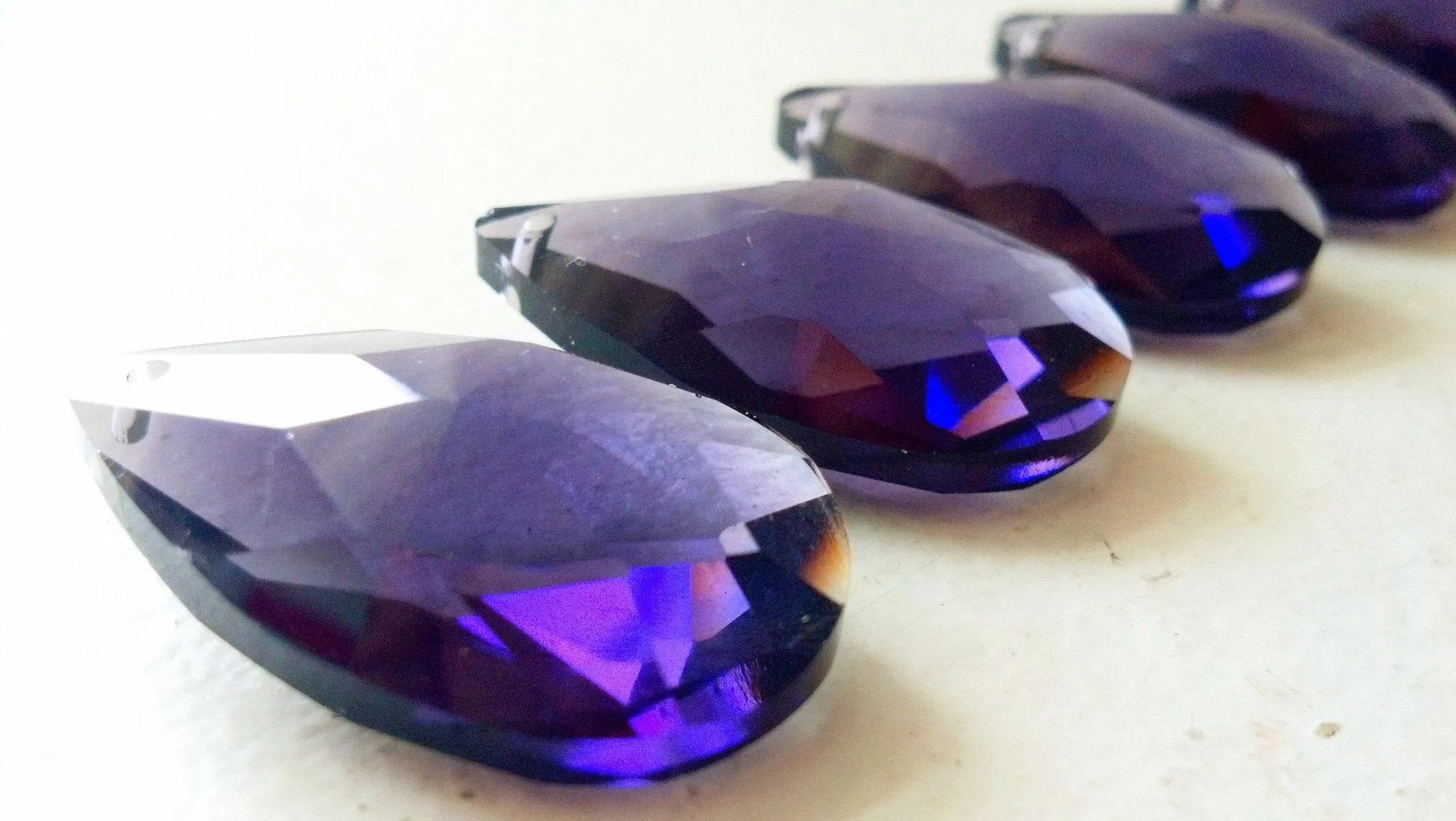 Amethyst Purple 38mm Teardrops Chandelier Crystals