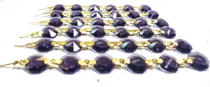 Amethyst Purple Chandelier Crystal Garland Yard of Prisms