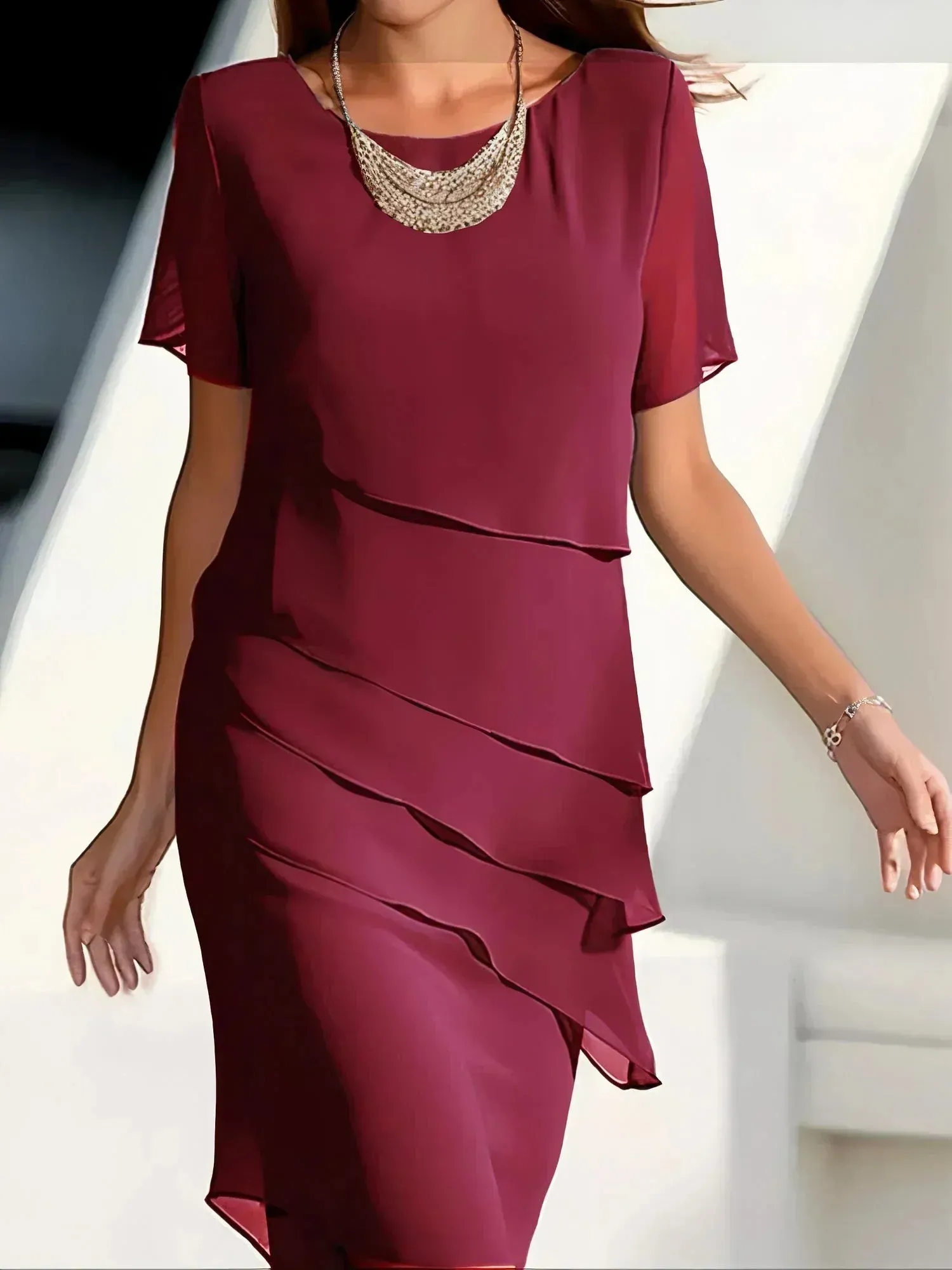 Amica® | Elegant Chiffon Cocktail Dress