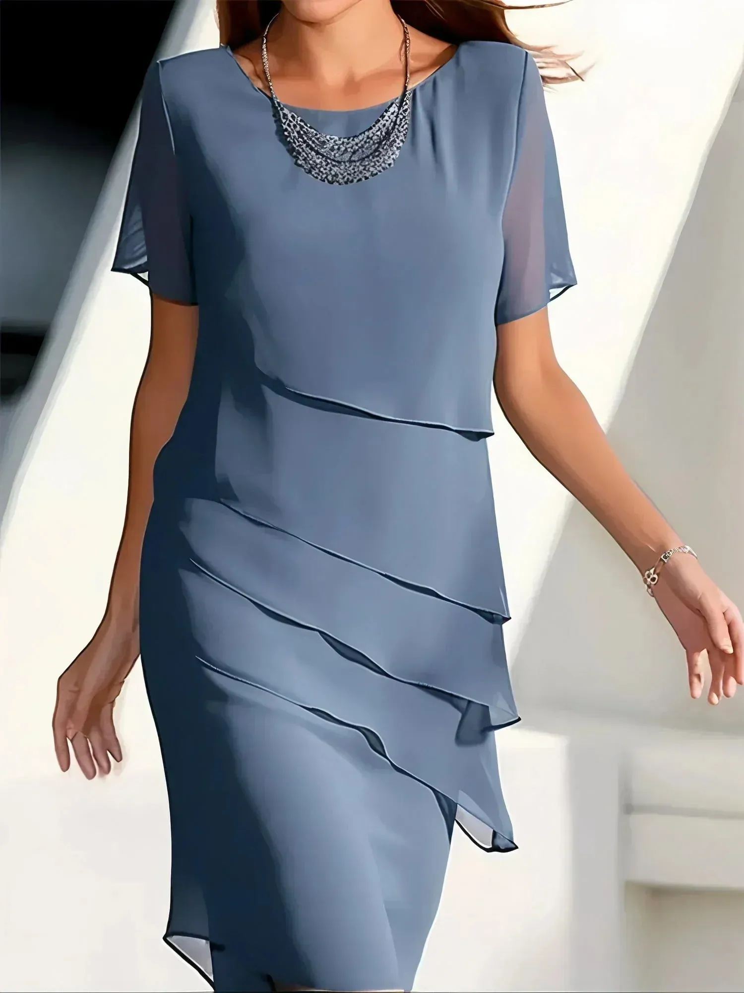 Amica® | Elegant Chiffon Cocktail Dress
