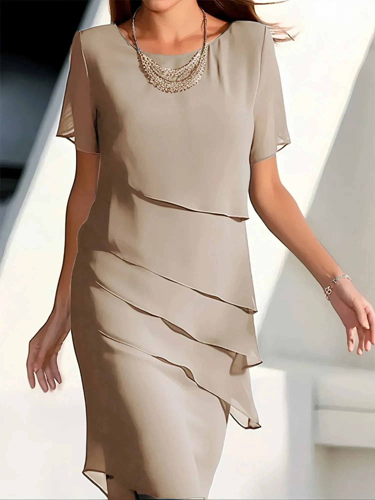 Amica® | Elegant Chiffon Cocktail Dress