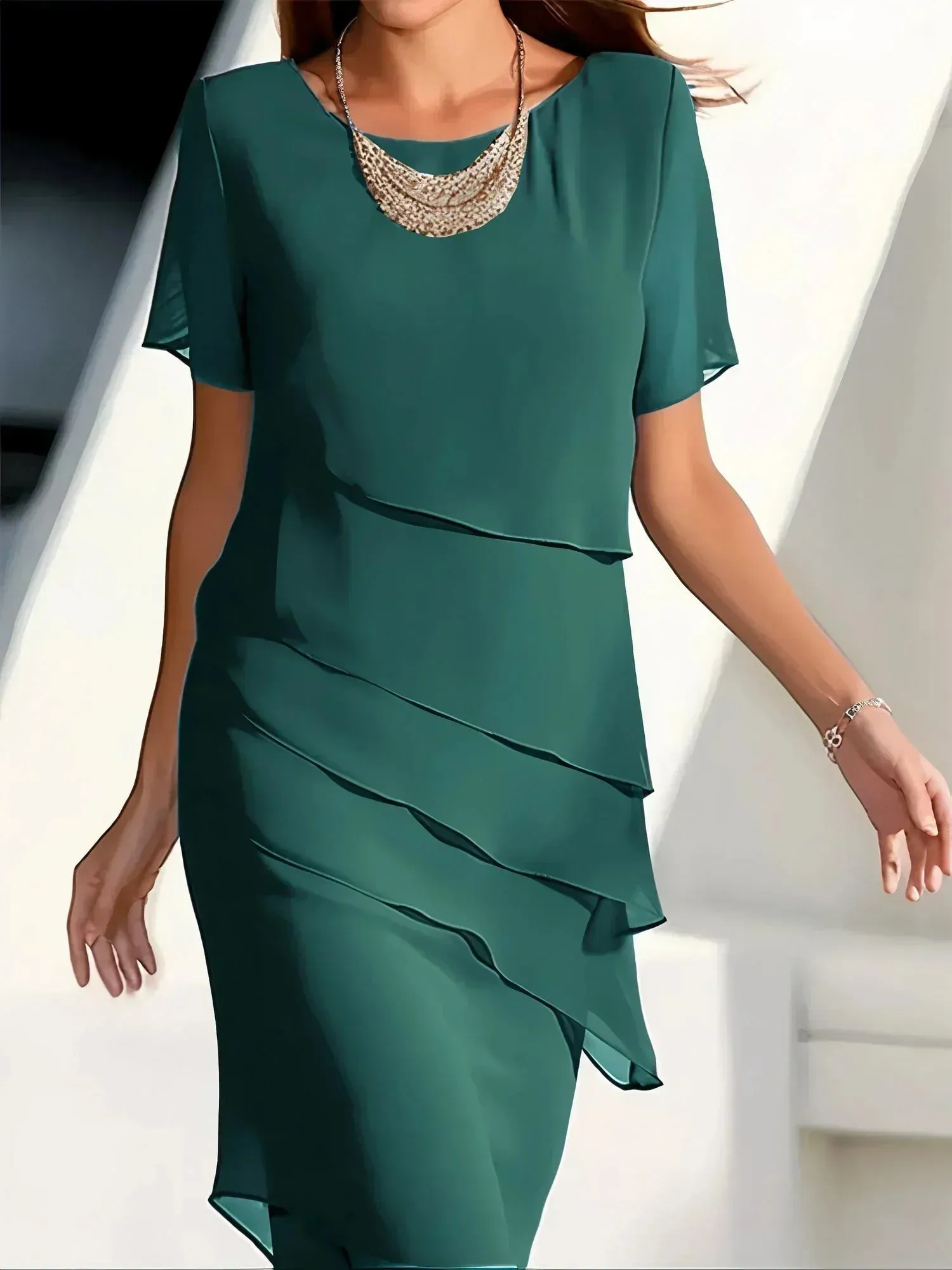 Amica® | Elegant Chiffon Cocktail Dress