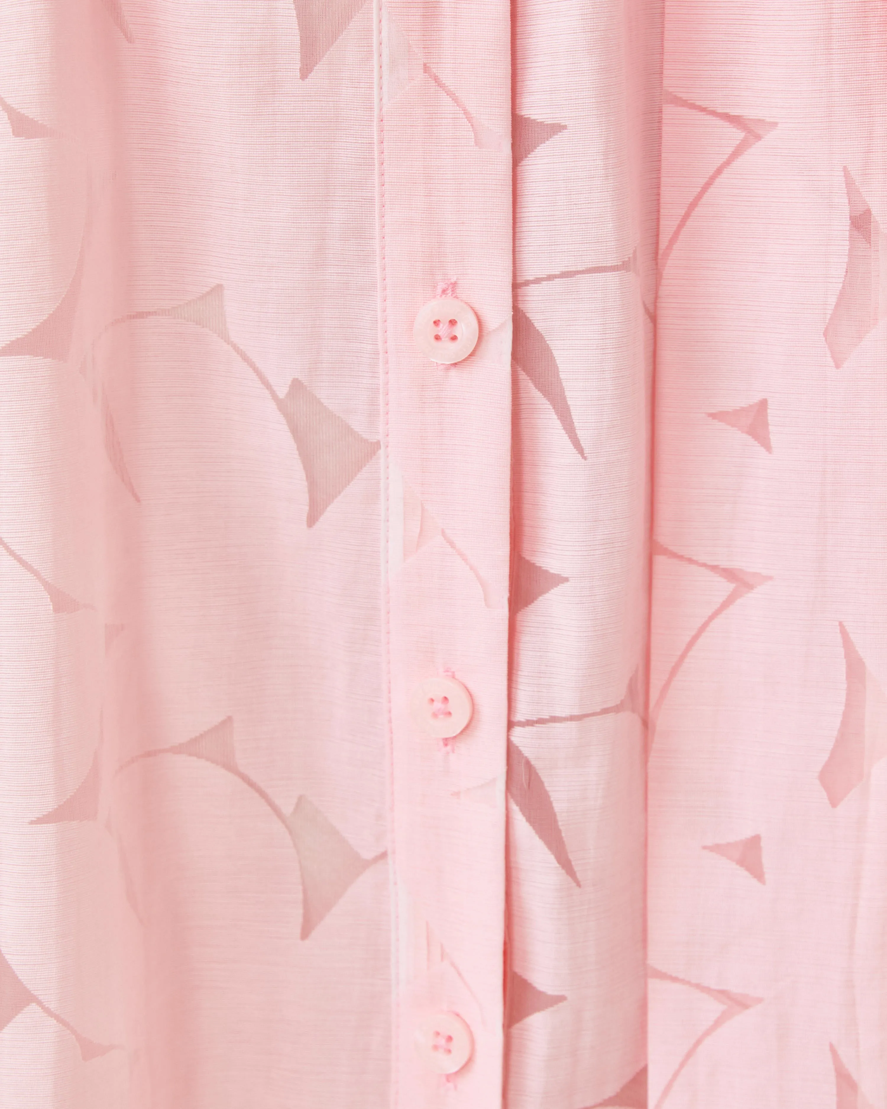 Amrita 3/4 Sleeve Shirt Dress - Pink Muse Flora Faille