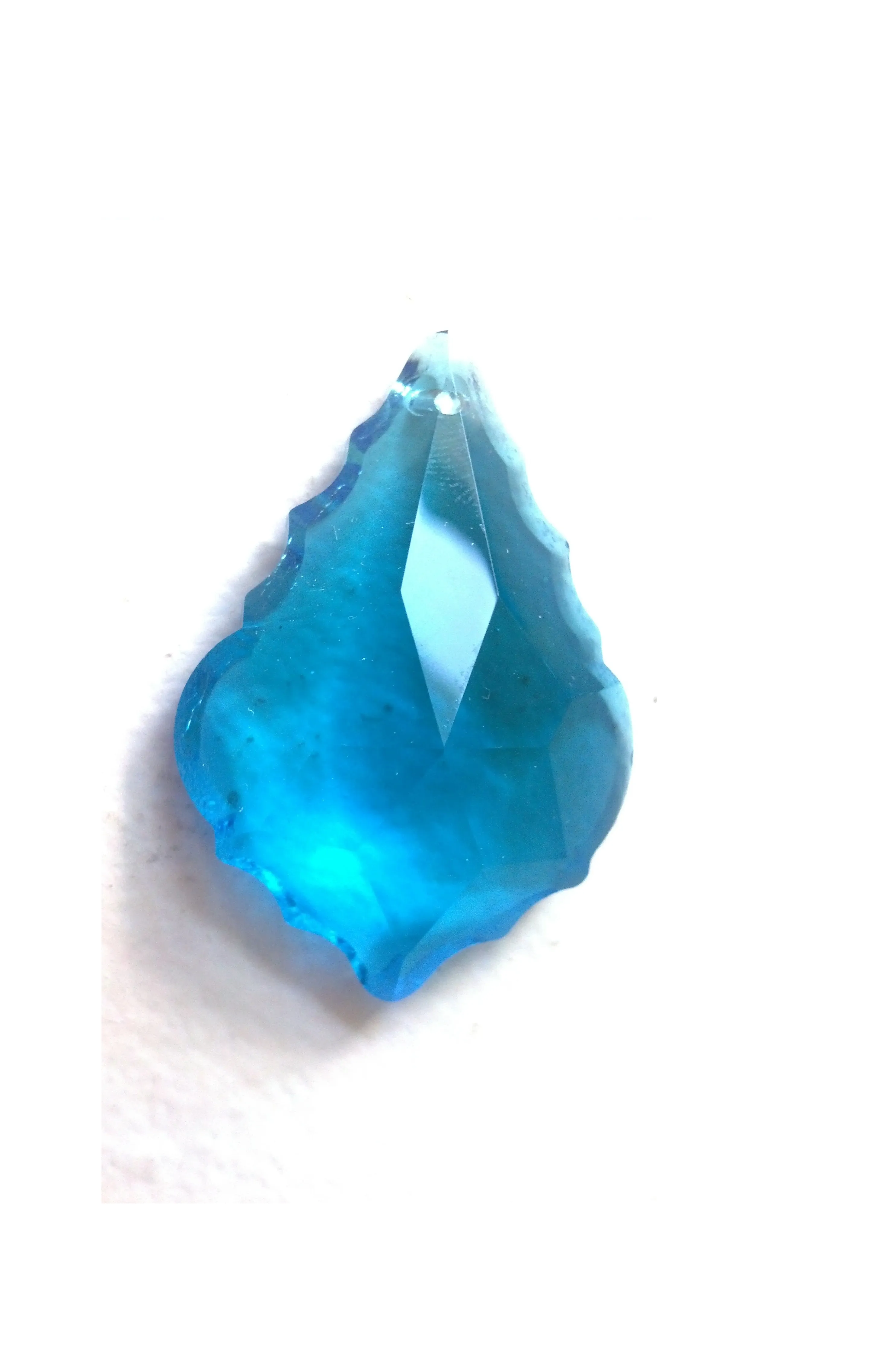 Aquamarine French Cut Chandelier Crystals, 50mm Pack of 5