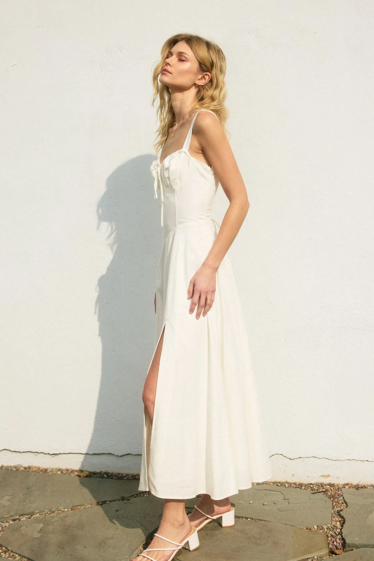 Arie Corset Sweetheart Midi Dress