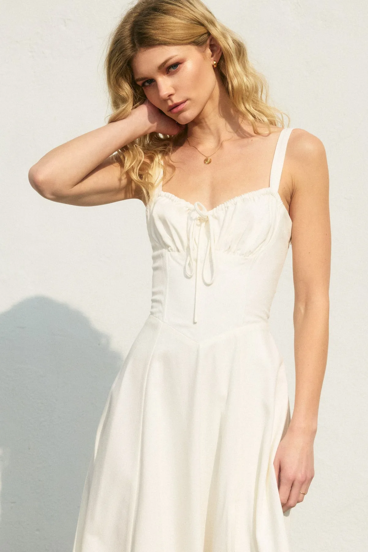 Arie Corset Sweetheart Midi Dress