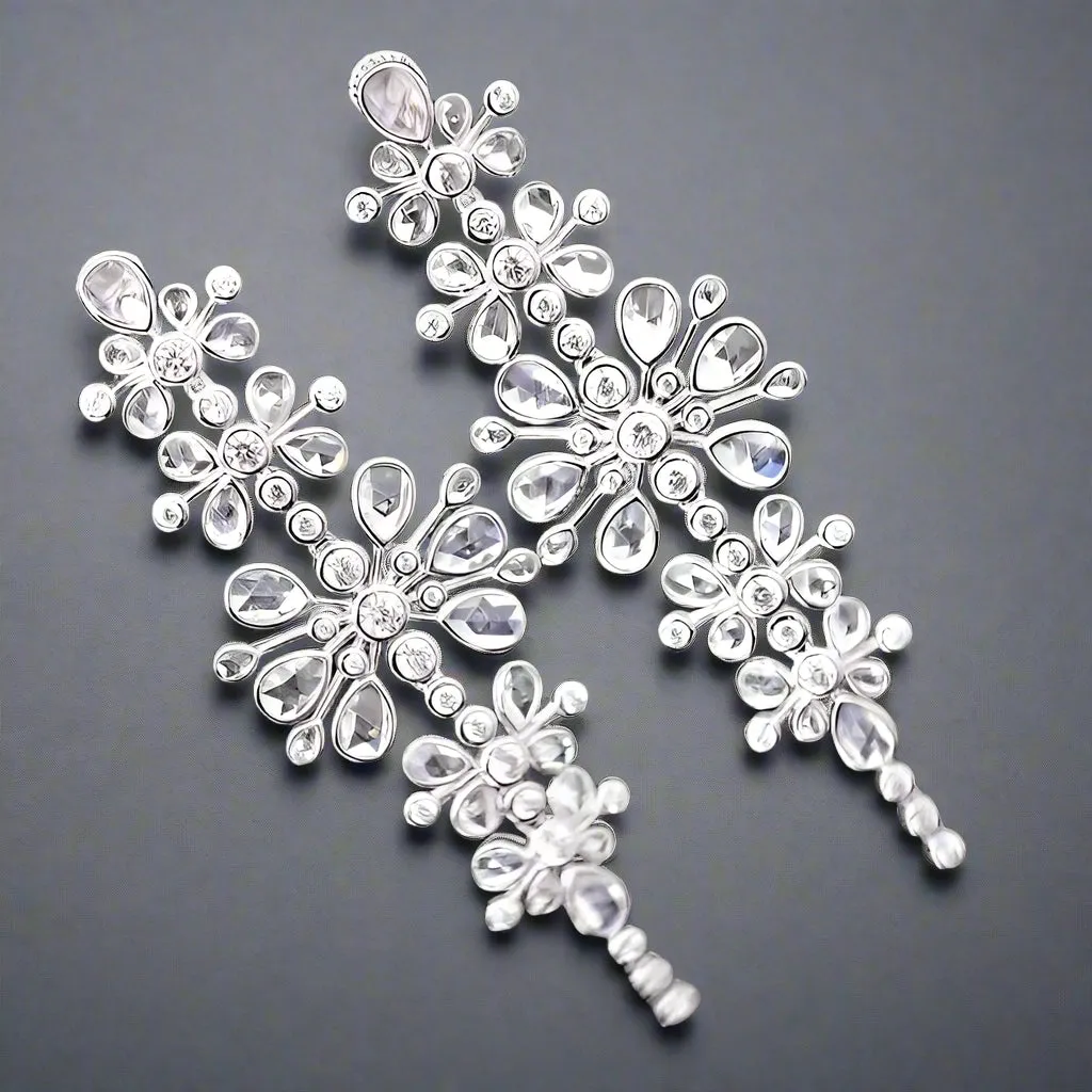 Astoria Silver Chandelier Earrings