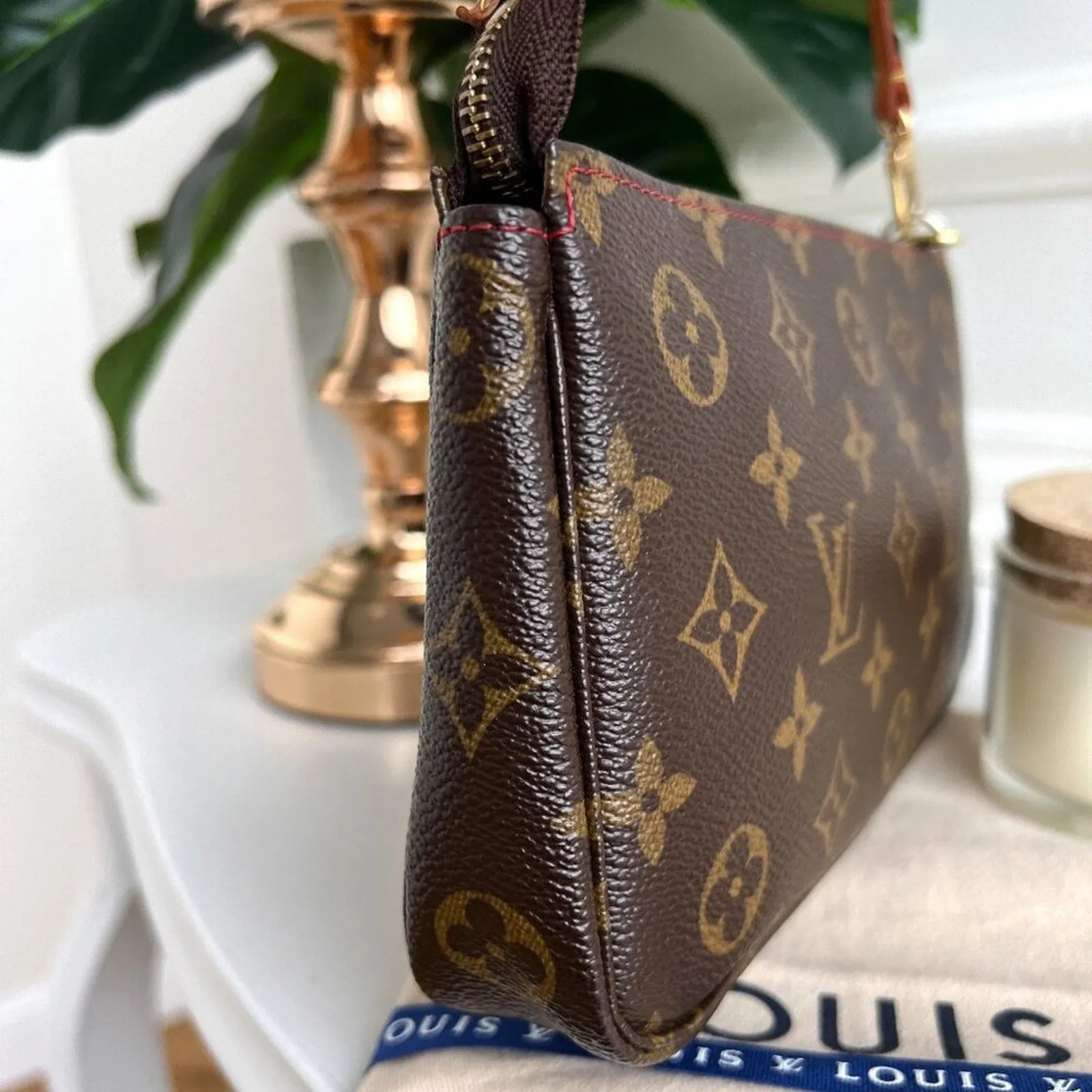 Authentic Louis Vuitton Clutch Pouch Pochette Cherry Monogram Purse Accessories