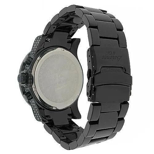 Avianne&Co Mens King Collection Diamond PVD Watch 9.52 Ctw