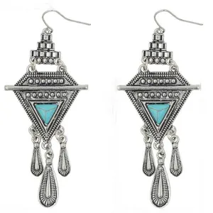 Aztec Earrings Hippie Boho Chic Gypsy Earrings Women Tribal Indian Native American Jewelry Navajo Bohemian Earrings Hippie