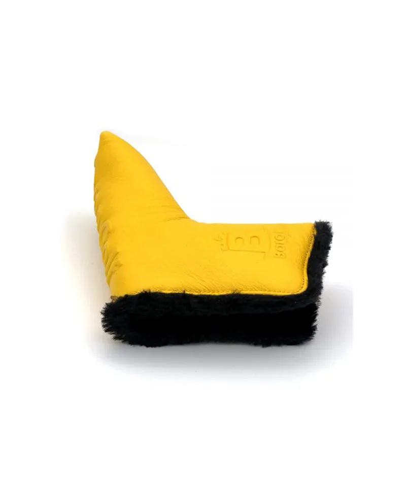 Baron Golf Leather Blade Putter Cover made by Finest Calf Leather - Yellow