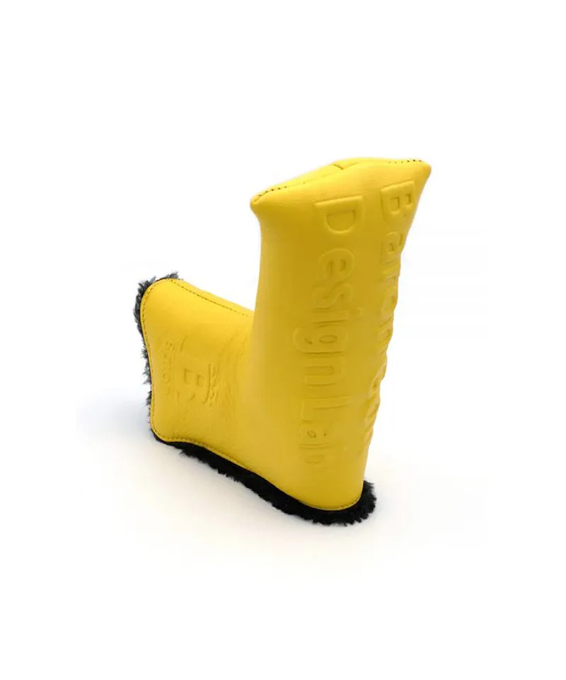 Baron Golf Leather Blade Putter Cover made by Finest Calf Leather - Yellow