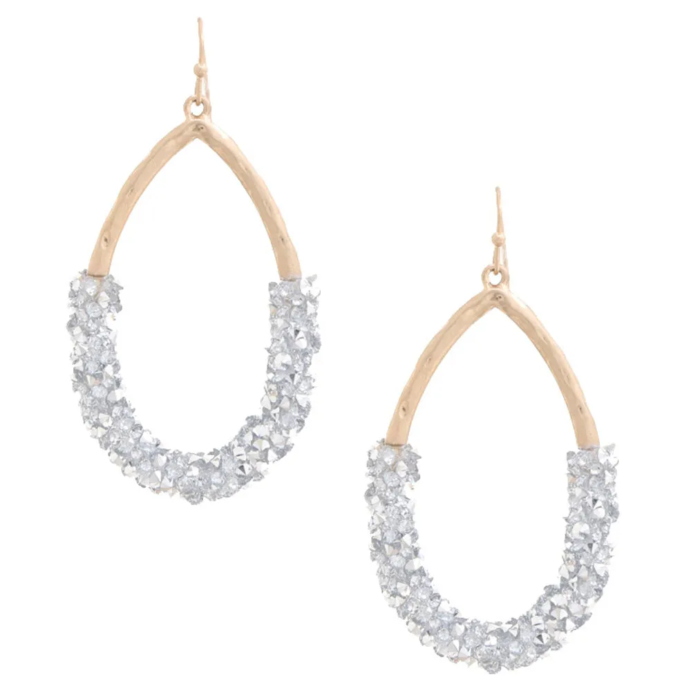 Beaded Teardrop Dangle Earring 2.75"