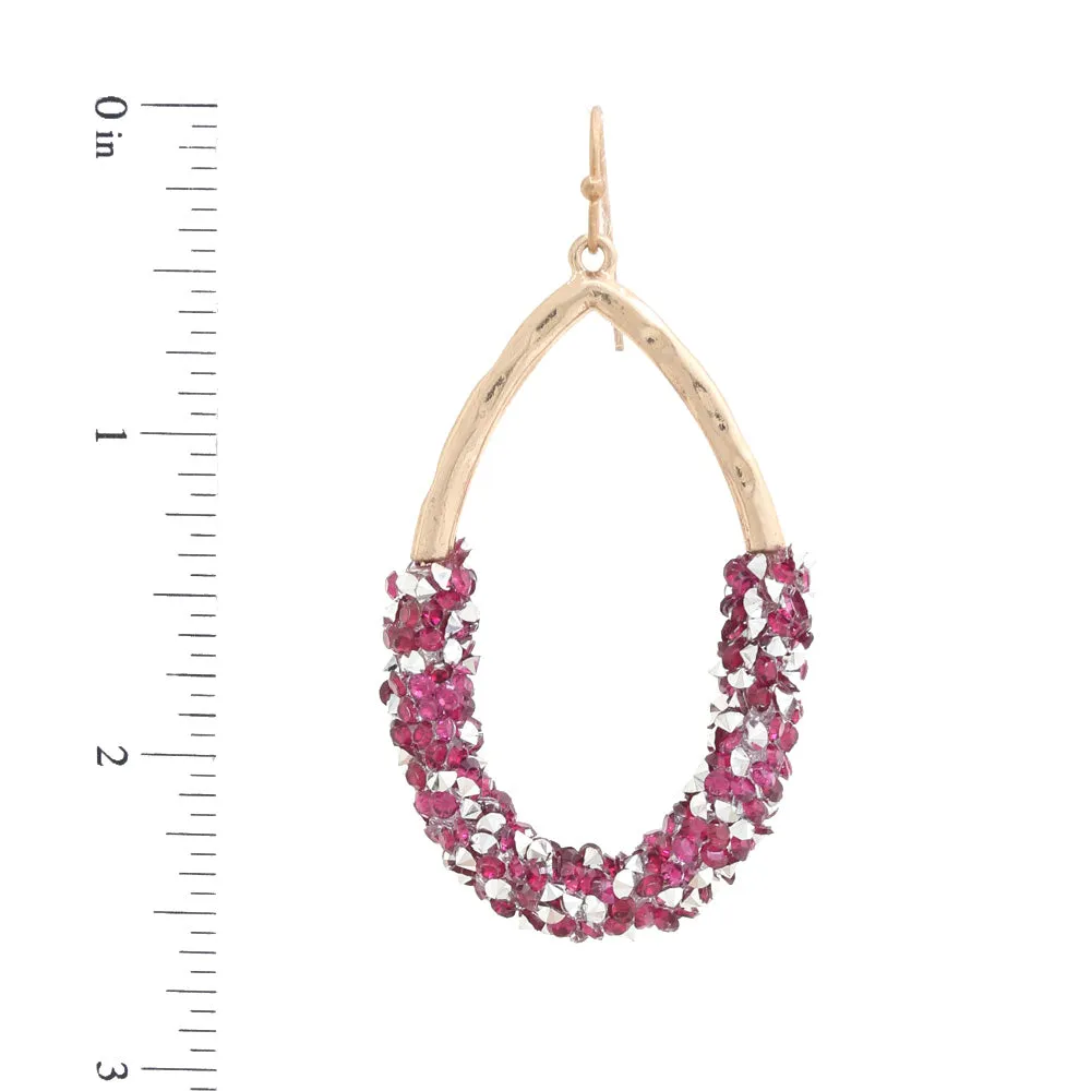 Beaded Teardrop Dangle Earring 2.75"