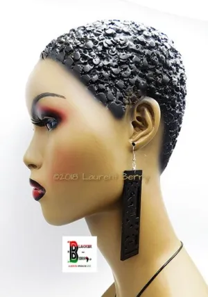 Beautiful Earrings Wooden Jewelry Black Handmade The Blacker The Berry®