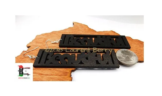 Beautiful Earrings Wooden Jewelry Black Handmade The Blacker The Berry®