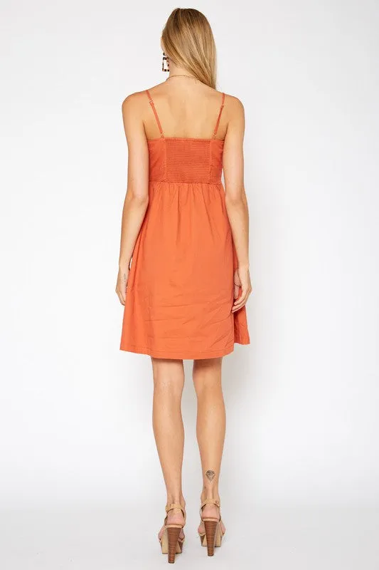 BELLATRIX  BOTTON DOWN MIDI DRESS